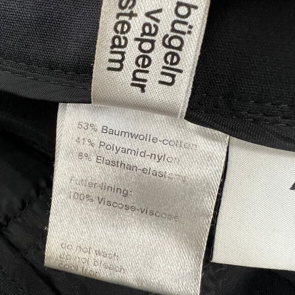 Akris punto Franca Mid Rise Cropped Pants Women US 8 Black Cotton Blend Slim Fit - Picture 9 of 13